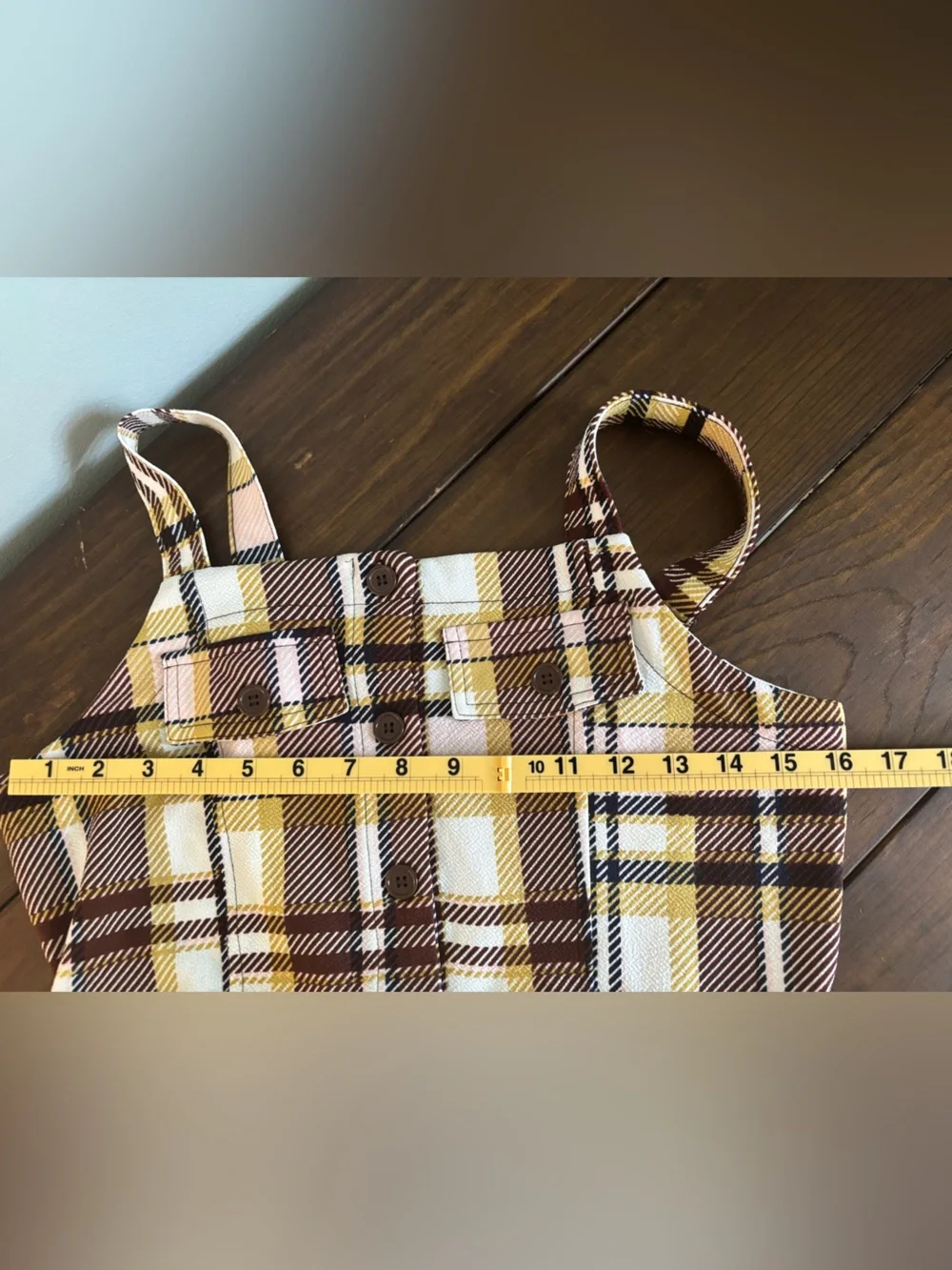 Almost Famous Plaid Mini Dress Tie Belt SZ M 90's Retro